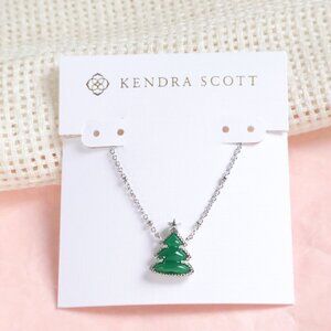 Kendra Scott Holiday Tree Short Necklace Silver